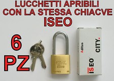 6 LUCCHETTI ISEO APRIBILI CON