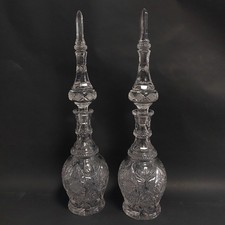 Coppia di vasi in cristallo di