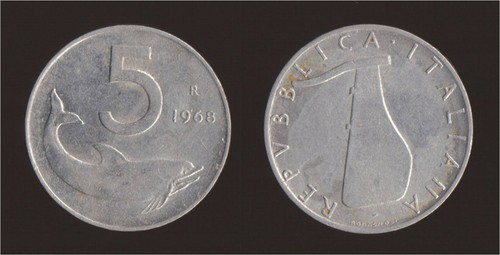 Lire 1968 delfino italia - delfino,