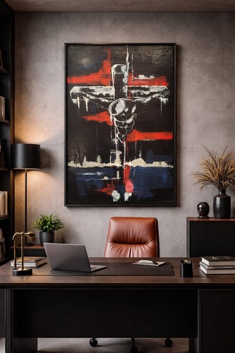 Quadro acrilico cristo - acrilico,