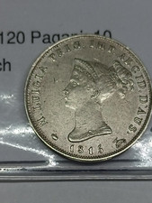 Moneta Ducato Di Parma Maria Luigia 10 Soldi 1815 Rara Autentica Qfdc Vedi Foto