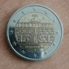 2 EURO GERMANIA 2020 BRANDENBURG POTSDAM ZECCA F COMMEMORATIVA FDC UNC