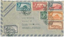 28133 - GIBILTERRA - STORIA POSTALE - COPERTINA alle barche ARGENTINA 1952 PALME