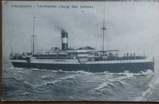 Piroscafo TAORMINA Cartolina Navigazione Generale VG.1923