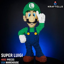Luigi Super Mario Set Blocchi Costruzioni MOC a Grandezza Naturale - 4892 Pezzi Stile Creativo