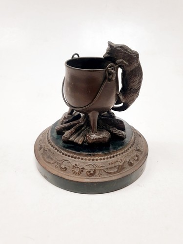 Sculpture chat chaudron - sculpture,,