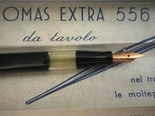 🔴 OMAS penna stilografica EXTRA 556 stiloforo pistone sughero pennino oro NOS