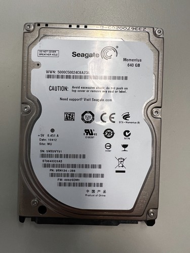 Hdd seagate st9640320as - hdd, 640gb