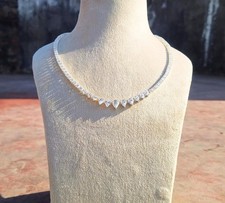 Collana Tennis Pera Moissanite