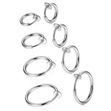 4 Paia Orecchini Donna Clip On