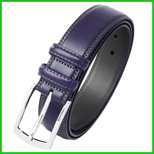 Cintura pelle blu unisex - cintura,