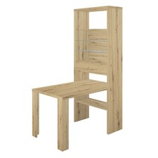 Penisola da cucina SIBARIO con scaffale in laminato, LAP 82x202x125 cm