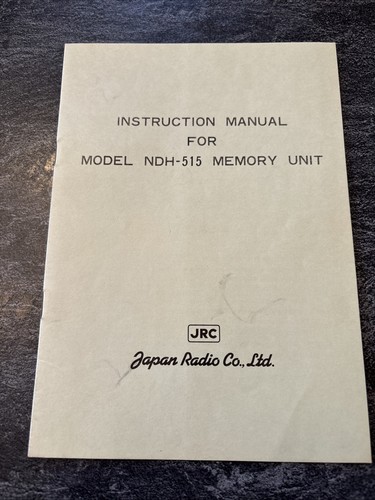 Raro manuale istruzioni - , jrc