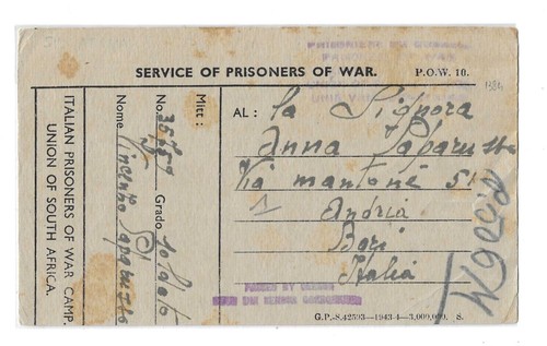 1945 cartolina postale - cartolina, inglese