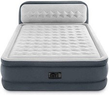 Letto Gonfiabile Matrimoniale 152x236x86cm con Schienale e Pompa Elettrica