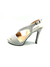 MELLUSO SANDALO SCARPA DONNA GALASSIA ARGENTO  TACCO H 11 CM NEW COLLECTION