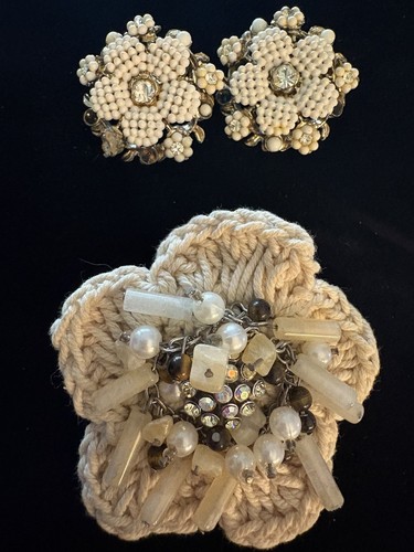 Set orecchini clip - , fiori
