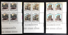 Francobolli Italia 1976 Fontane 4ª Emissione Serie 3 Quartine d'angolo MNH/**