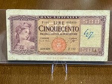 Italia 500 Lire banconota anno