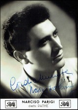 Foto Cartolina Originale Autografata Narciso Parigi