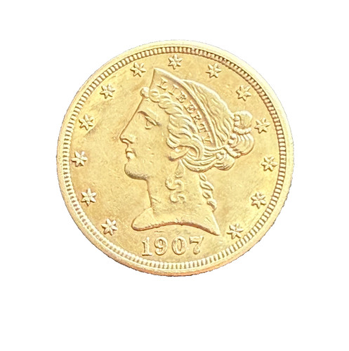 1907 oro 5 - us, $5