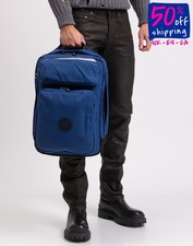 Zaino Kipling grande con logo a scacchi RRP€153 tasca per laptop con cerniera