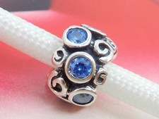 Raro e Limited Edition 2005 Pandora Blue Primuse Path Charm 790330CZB