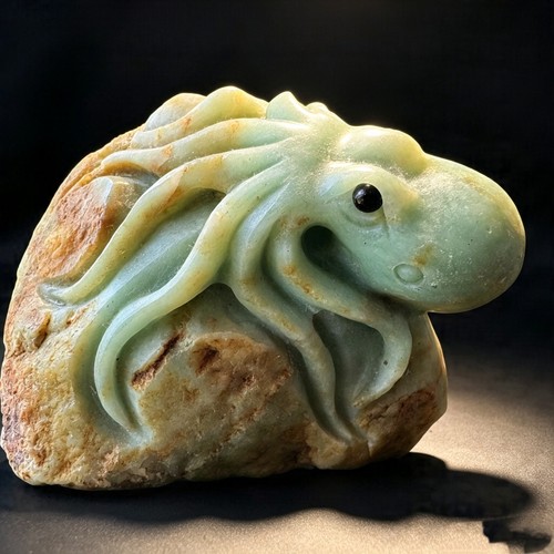 Scultura polpo amazzonite