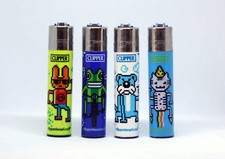 Accendini clipper set 4 pezzi