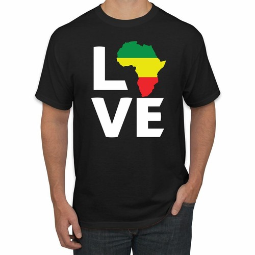 Maglietta love africa nera - maglietta,