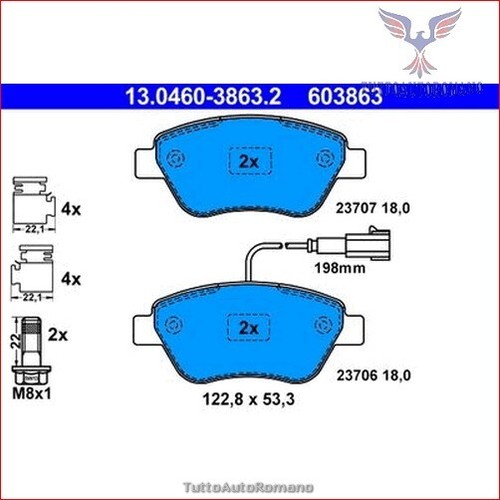 603863 kit pastiglie pattini - 603863,