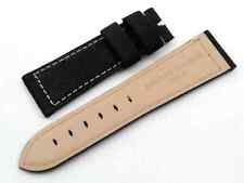 Strap Band Officine Panerai Leather Mohawk Nero 24/20mm Hand Made Ardiglione New