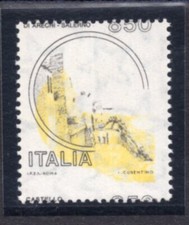 Castelli Lire 850 Arechi Salerno solo nero e giallo - MNH