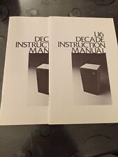 JBL   L16 Decade Instruction Manual