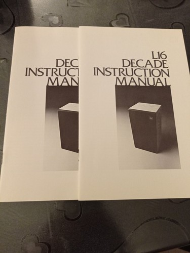 Jbl l16 decade instruction - l16,