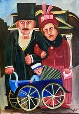 dipinto quadro FRANZ BORGHESE Copia d’autore olio su tela 50x70