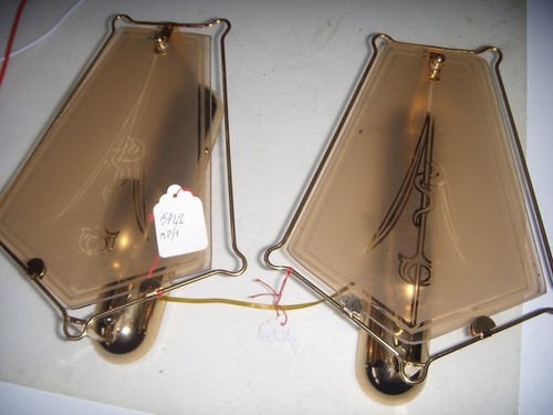 Coppia applique oro vetro - oro,