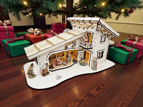 Presepe natale stalla legno - di,