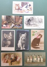 GATTI. 8 cartoline d'epoca viaggiate