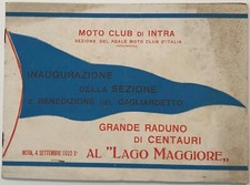 INTRA MOTO CLUB PROGRAMMA  GRANDE RADUNO DEI CENTAURI AL LAGO MAGGIORE A.X° 1932