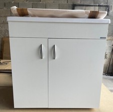 Lavatoio Eco con vasca 75x60 cm due ante bianco (OFFERTA V.DESCRIZIONE)