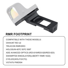 ohhhunt Red Dot Mount Picatinny Mount Compatibile con Holosun 407C 507C RMR SRO