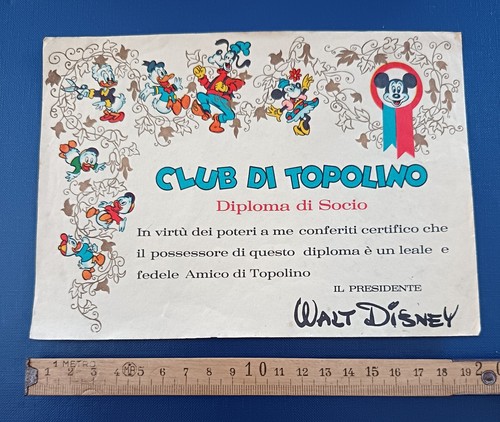1338a club topolino diploma - di,