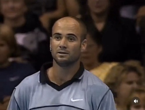 Nike agassi blue polo collar - nike,