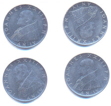 Lotte 4 monete Vaticano Lire
