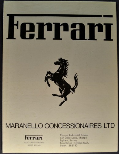 Brochure ferrari 1979 - 308, gtb