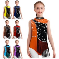 Body bambina Color Block ginnastica body figura pattinaggio danza ritmica 