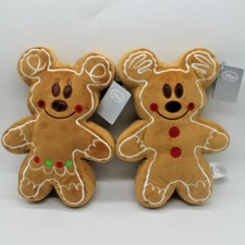 Peluche uomo pan di zenzero Topolino Minnie nuovo 2 pezzi cuscino