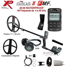 XP DEUS 2 R.C. METAL DETECTOR DEUS II PIASTRA 11"+RADIOCOMANDO+ CUFFIA WS6
