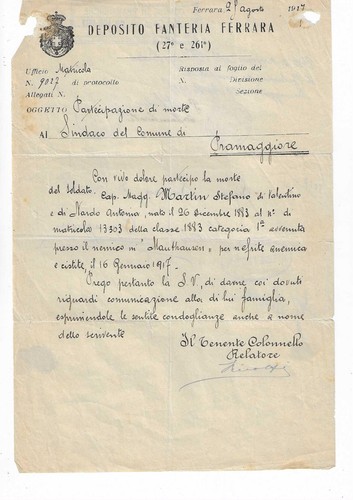 Lettera busta deposito - su,